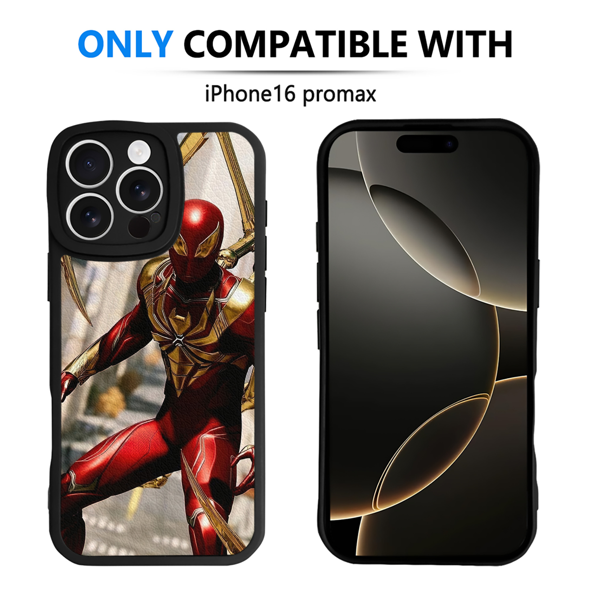 Spider Man スパイダーマン 【iPhone 16シリーズ対応】シリコンスマホケース（レザー調） 材質：シリコン